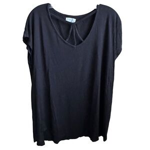 Maurices 24/7 Black Soft Short Sleeve T-Shirt Size Large